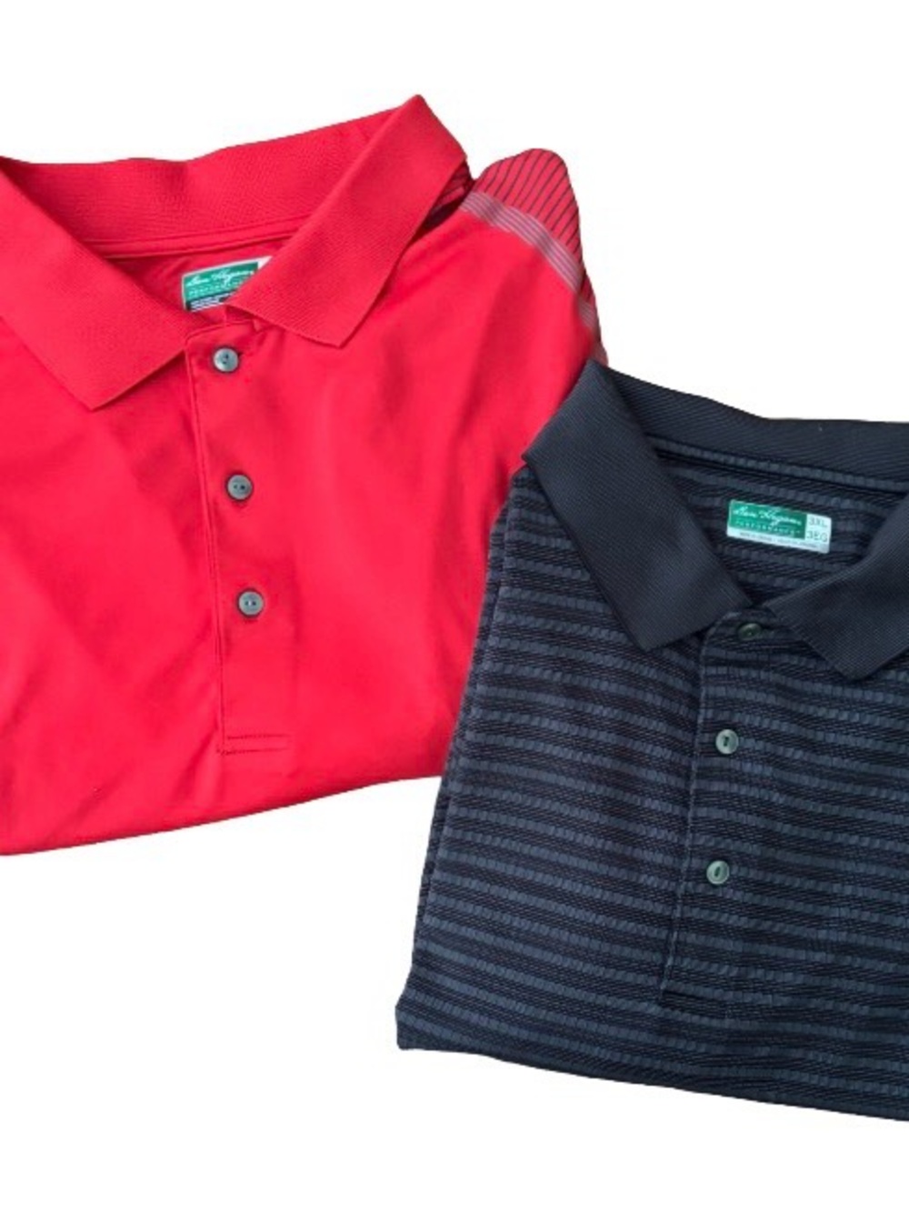 Ben Hogan LOT OF 2 S/S red & Gry moisture wick golf shirts MN 3XL preppy